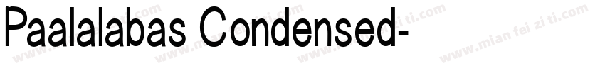 Paalalabas Condensed字体转换